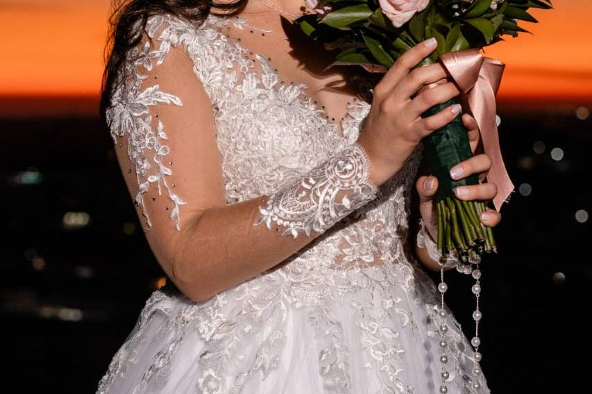 Toda beleza da noiva Patricia