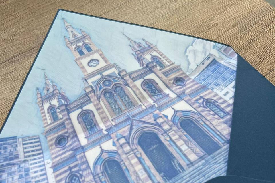 Convite azul forrado 2