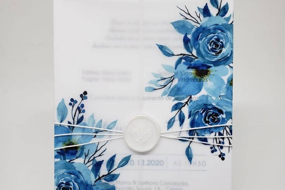 Vegetal azul floral