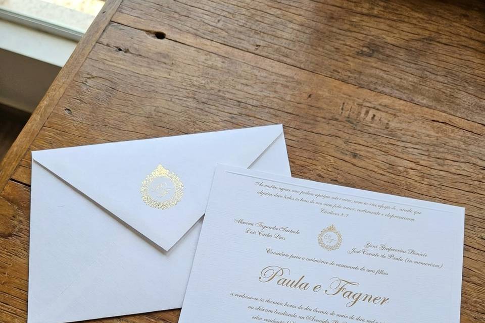 Branco com dourado