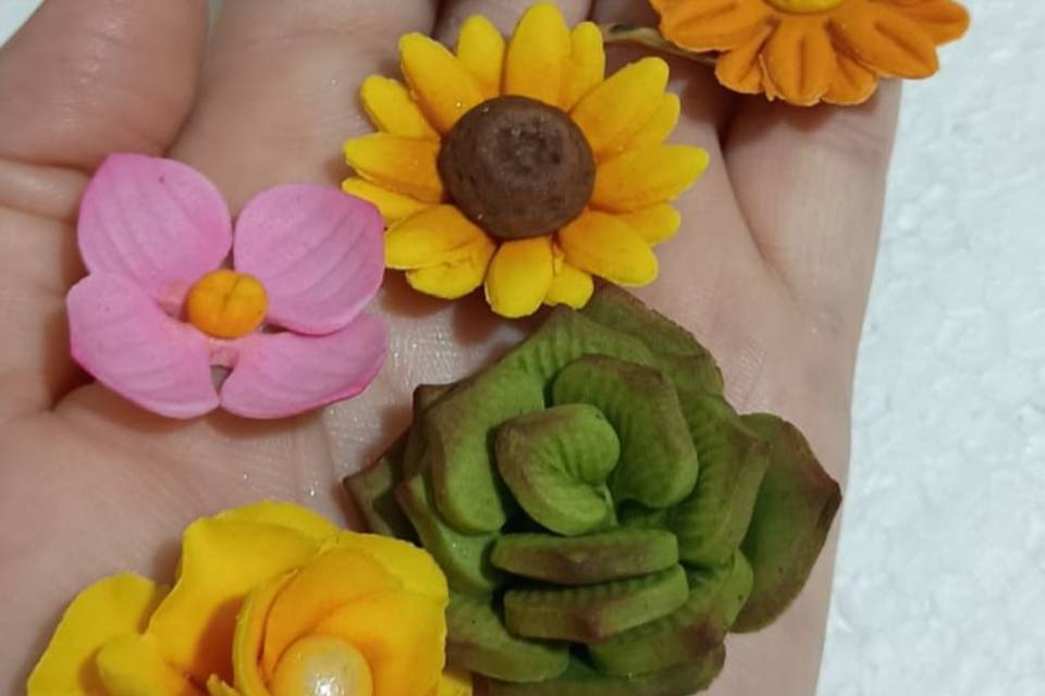 Flores em açúcar