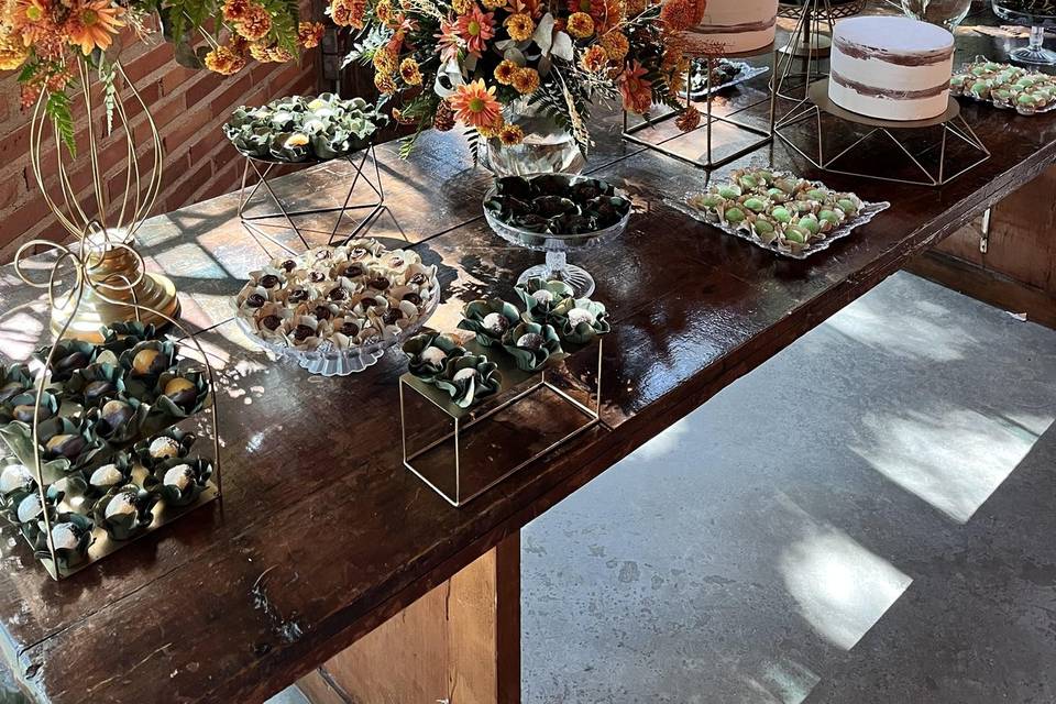 Mesa de doces pronta