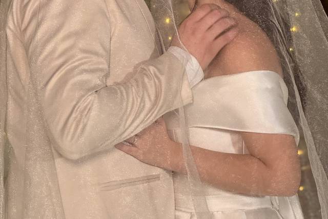 Foto beijo com o véu