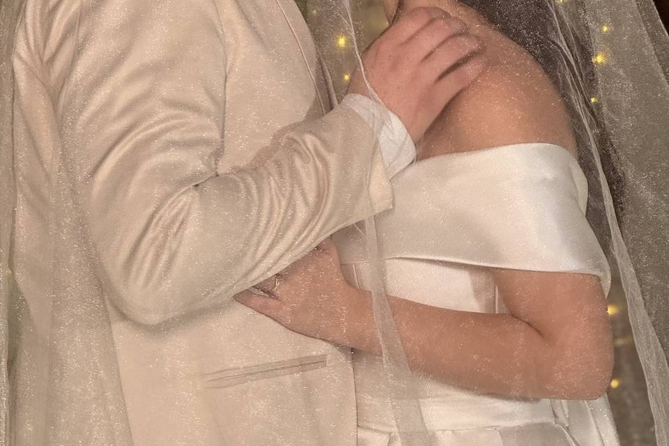 Foto beijo com o véu