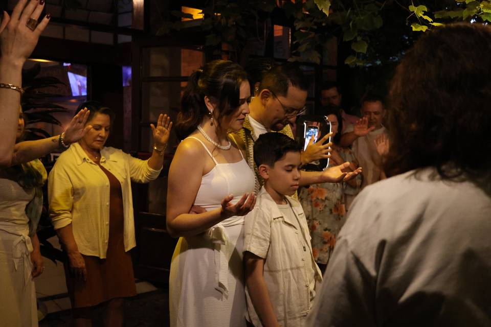 Cerimônia e a benção