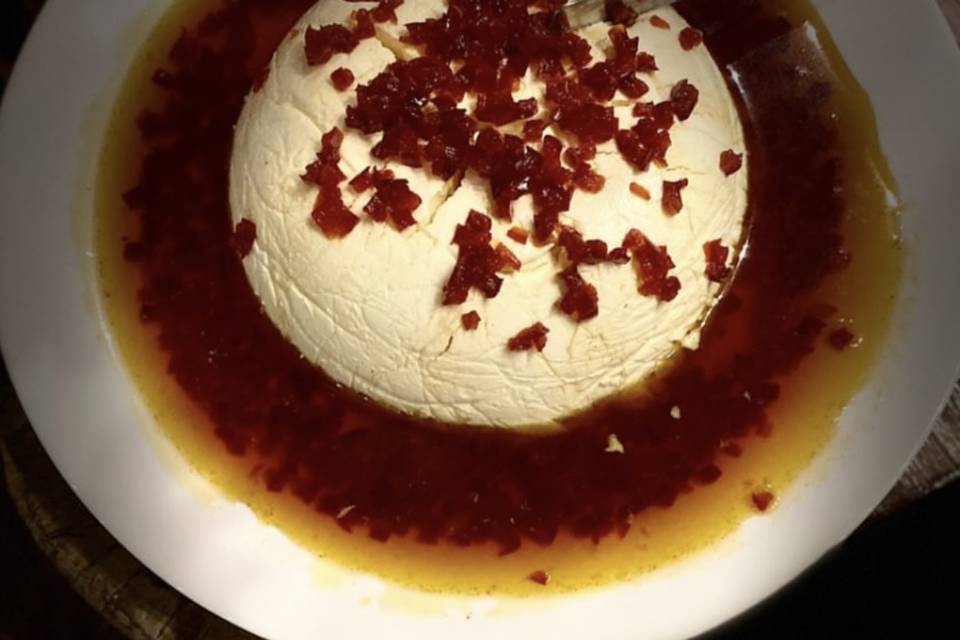 Cream cheese com geleia pimenta