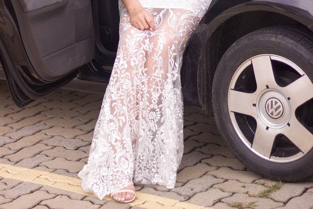 Noiva no carro