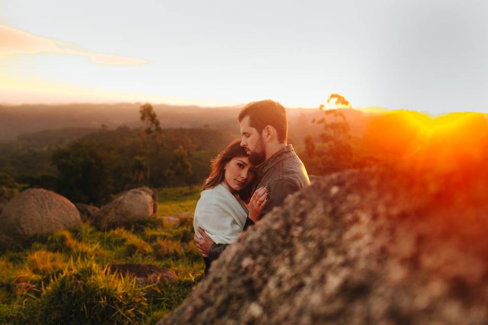 Ensaio de casal no por do sol