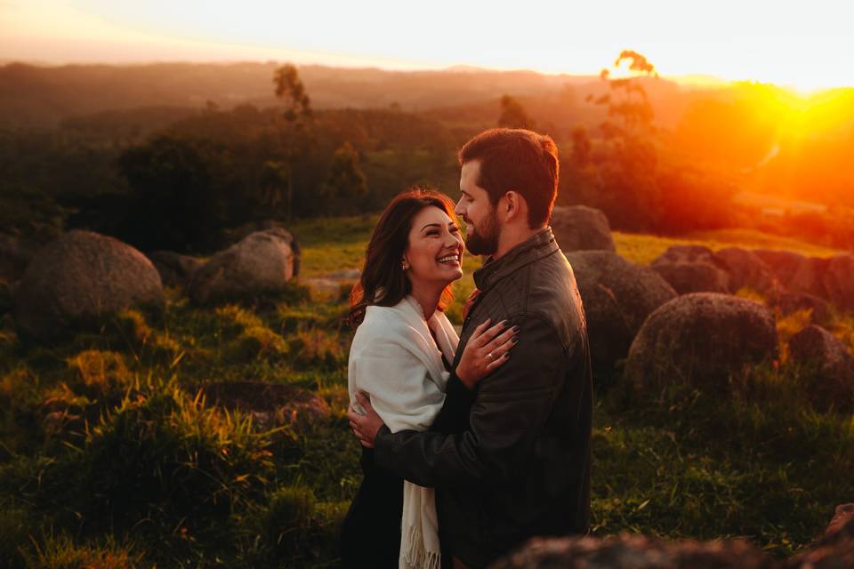 Ensaio de casal no por do sol