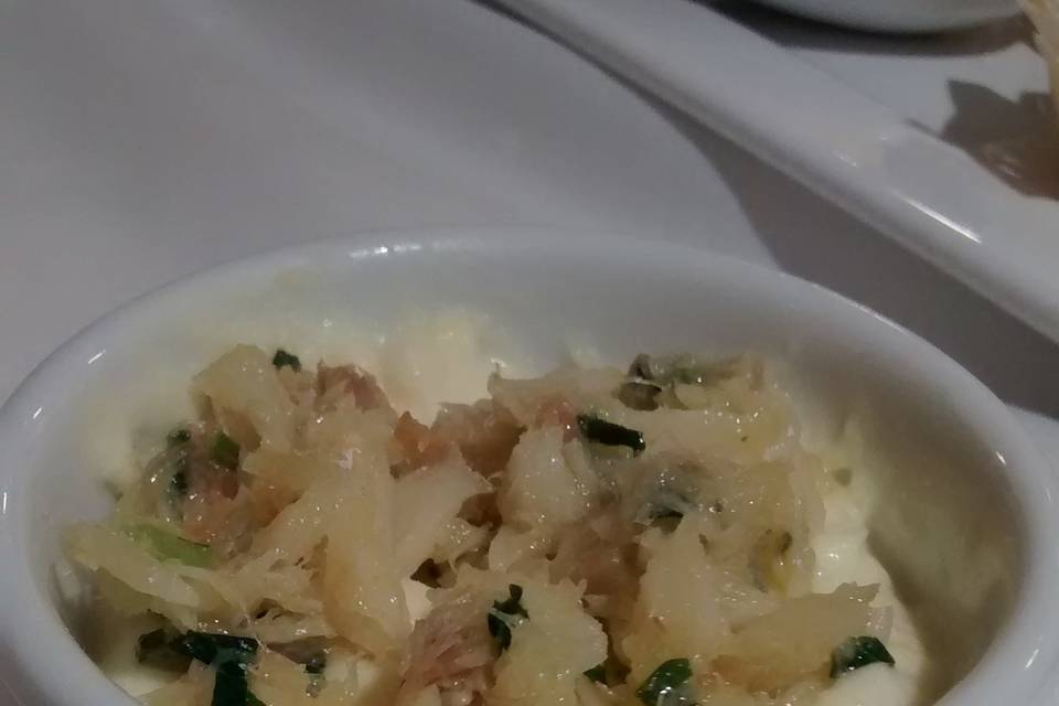 Servido na cestinha de Parmesã