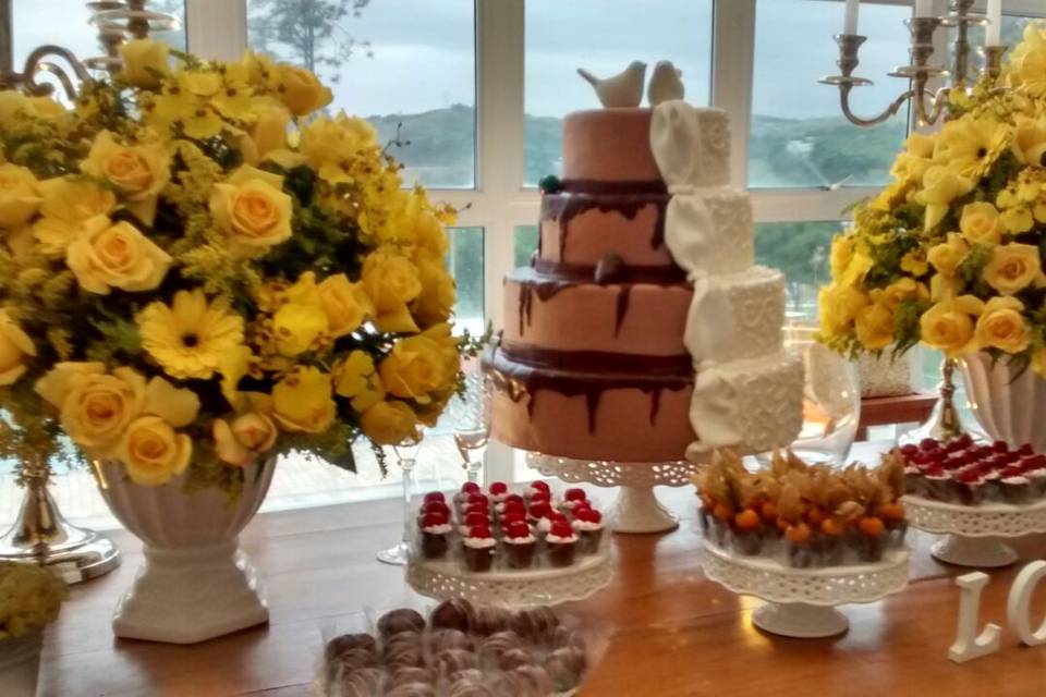 Mesa de bolo casamento
