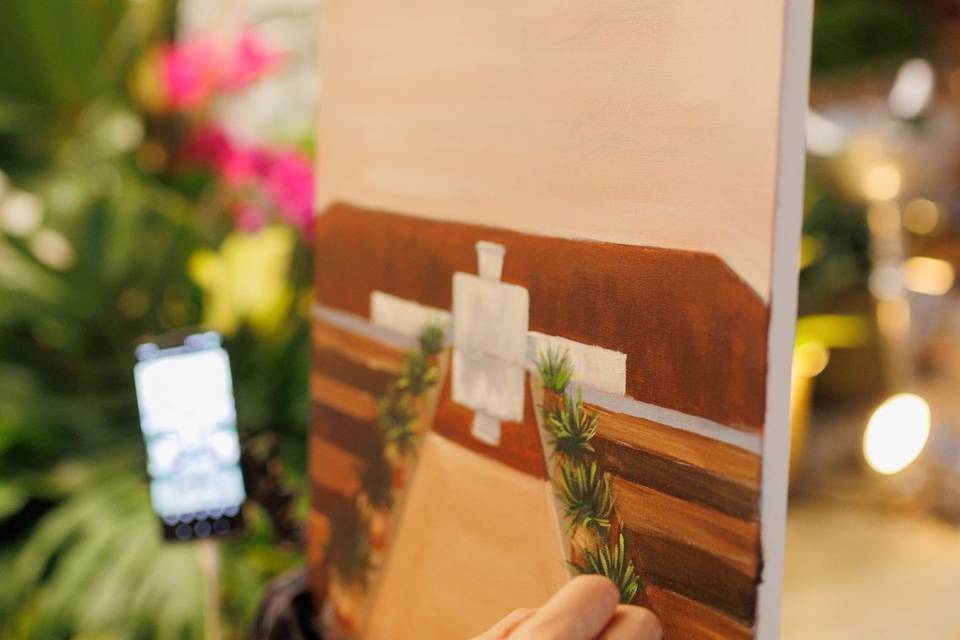 Pintura na recepção