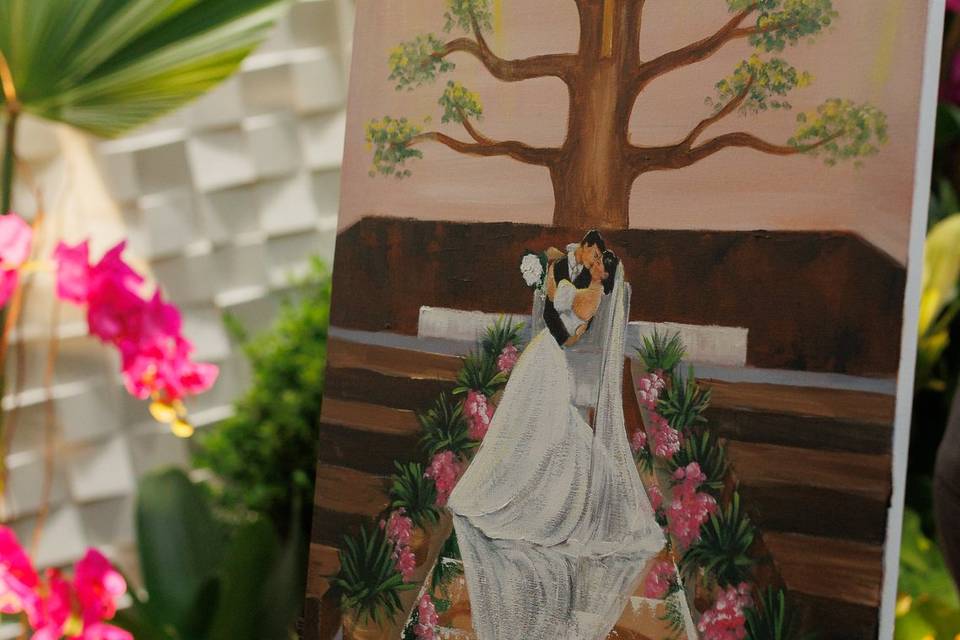 Pintura na recepção