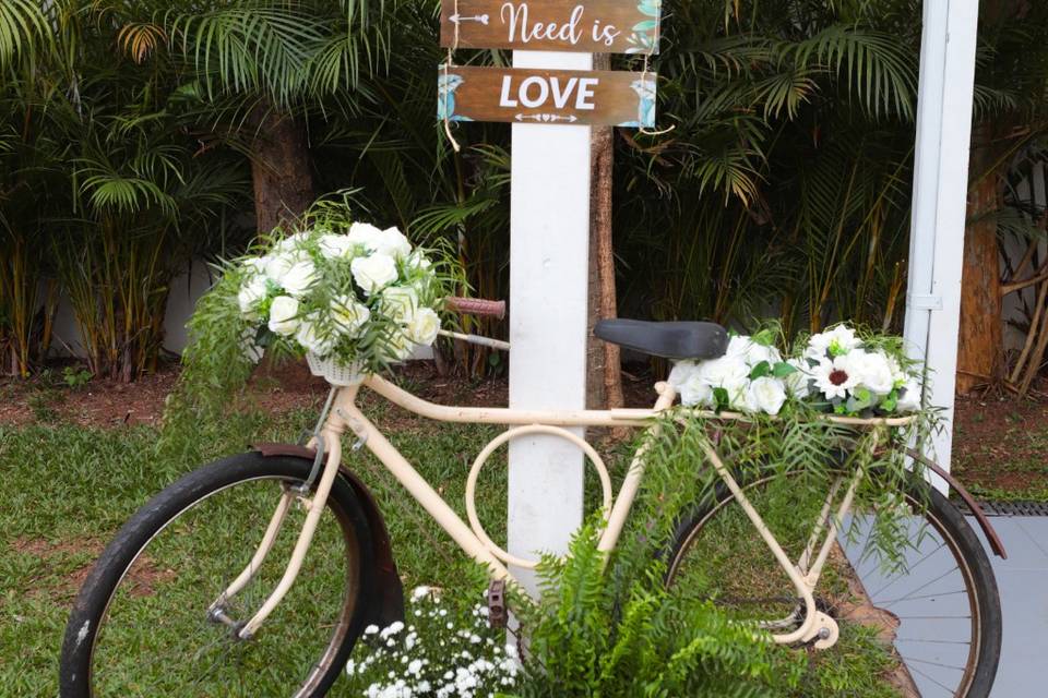 Decoração na bicicleta, ponto