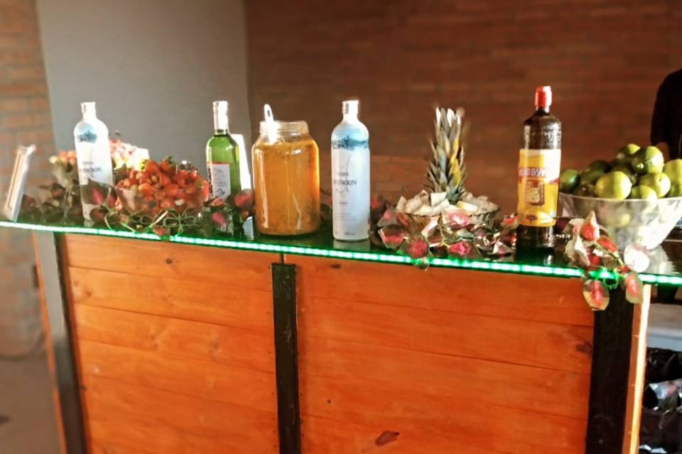 Bar rústico com ledz
