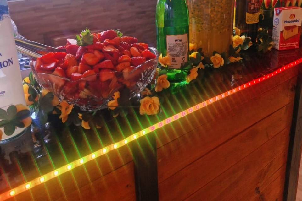 Bar rústico com ledz