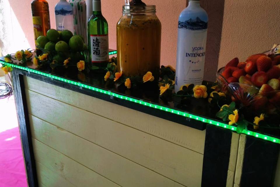 Bar florido com ledz