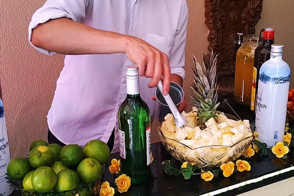 Bar florido com ledz