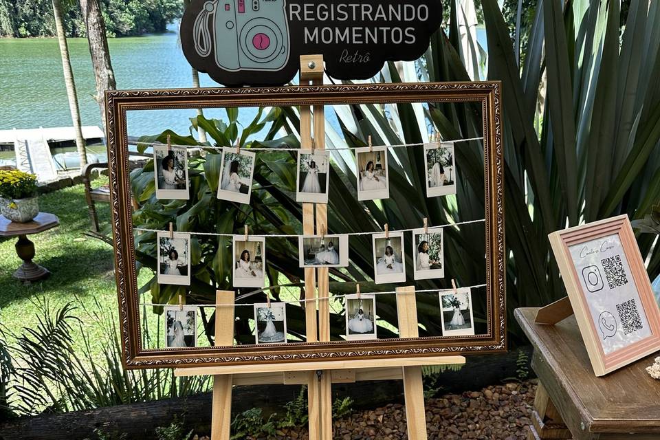 Varal de fotos Polaroides