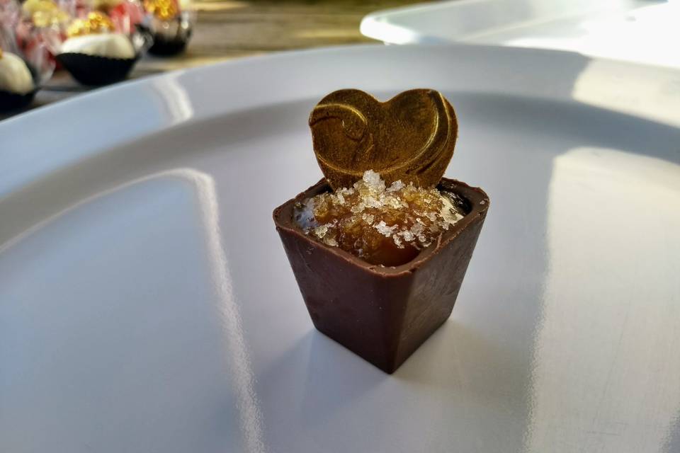 Caramelo e flor de sal