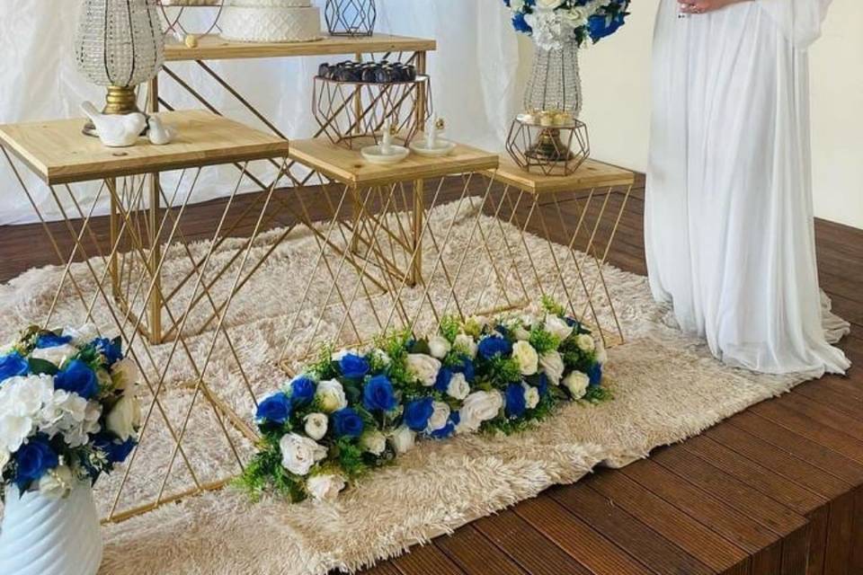 Decoração Azul e Branco