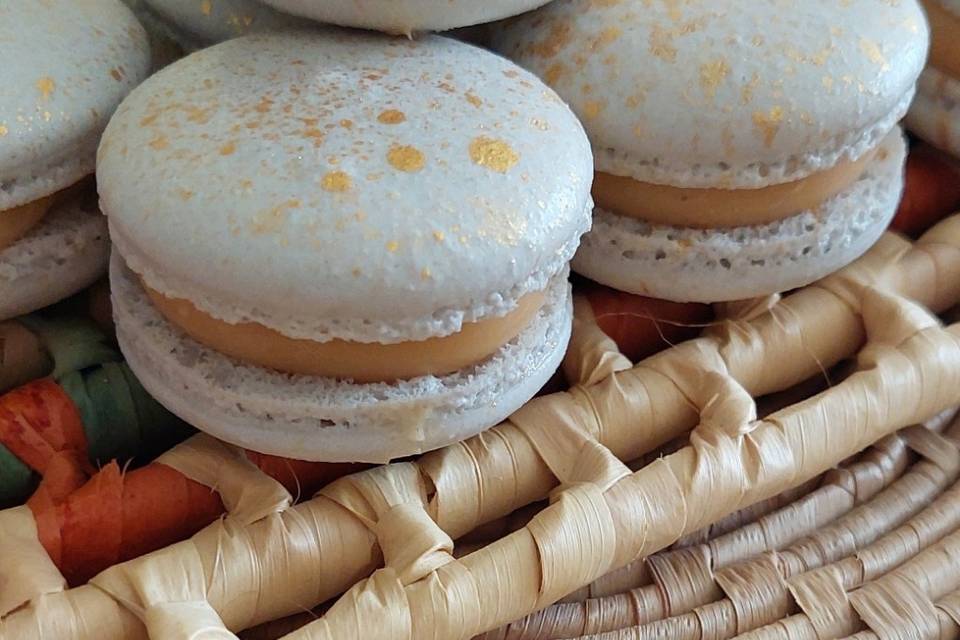 Macarons com recheio de doce d