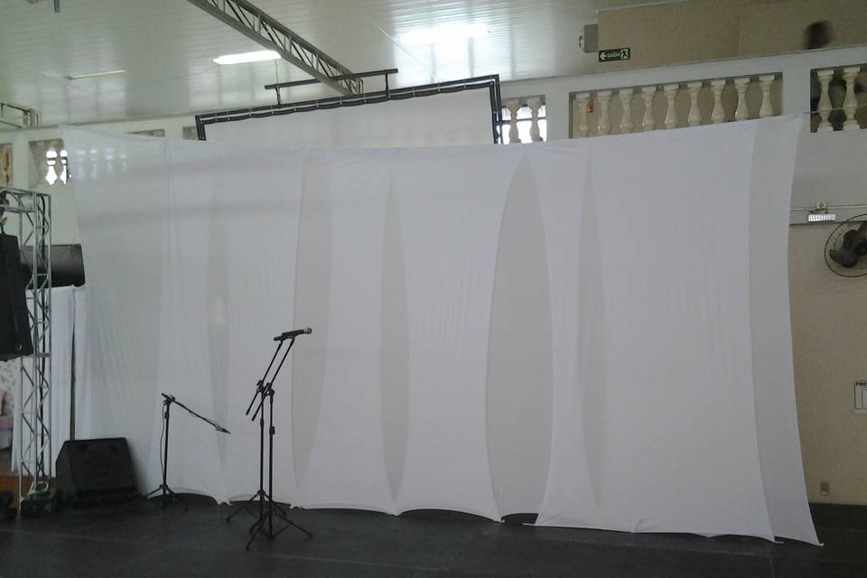 Palco malha tensionada