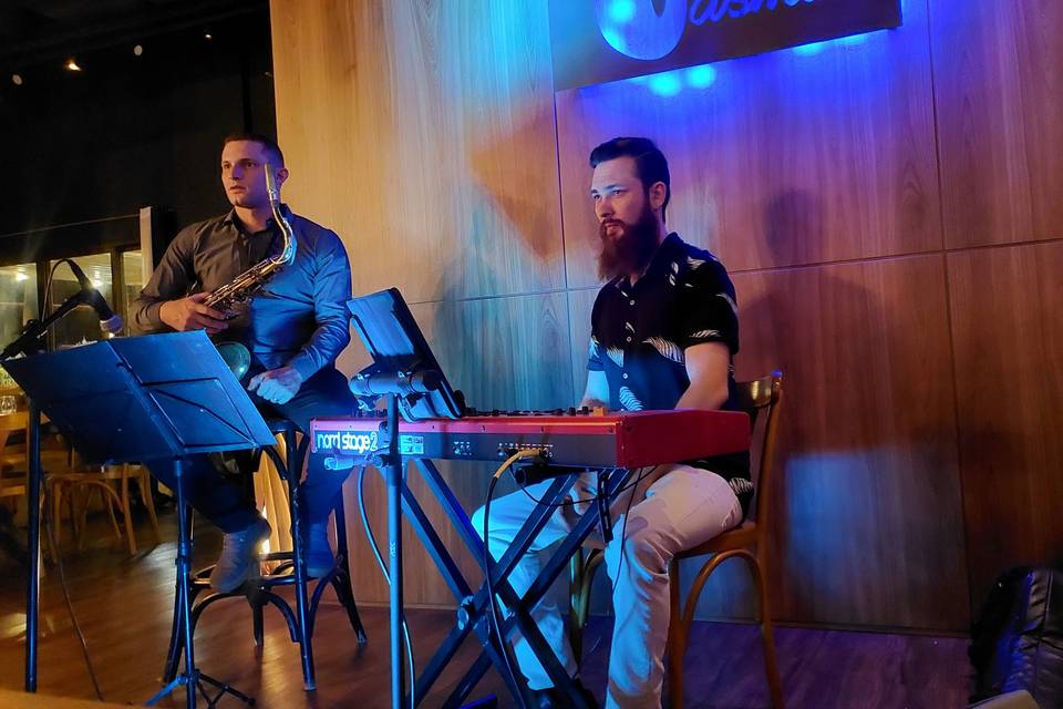 Recepção saxofone e piano
