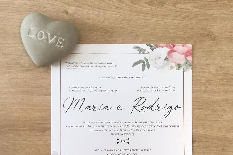 Convite de casamento