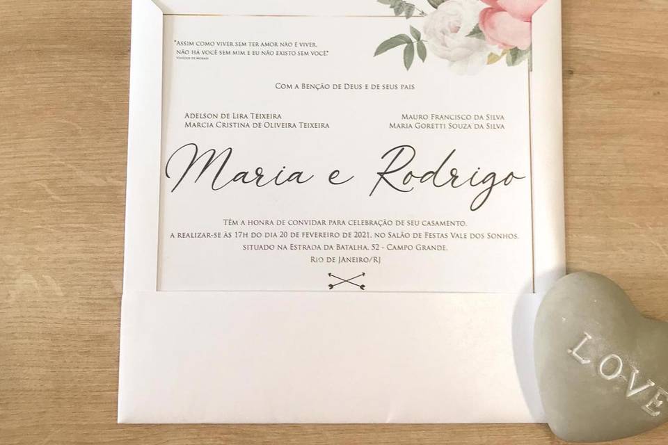 Convite de casamento