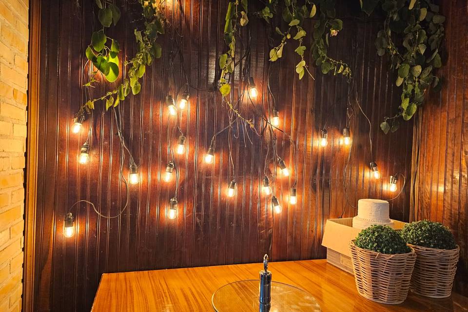 Luzes âmbar para decoração