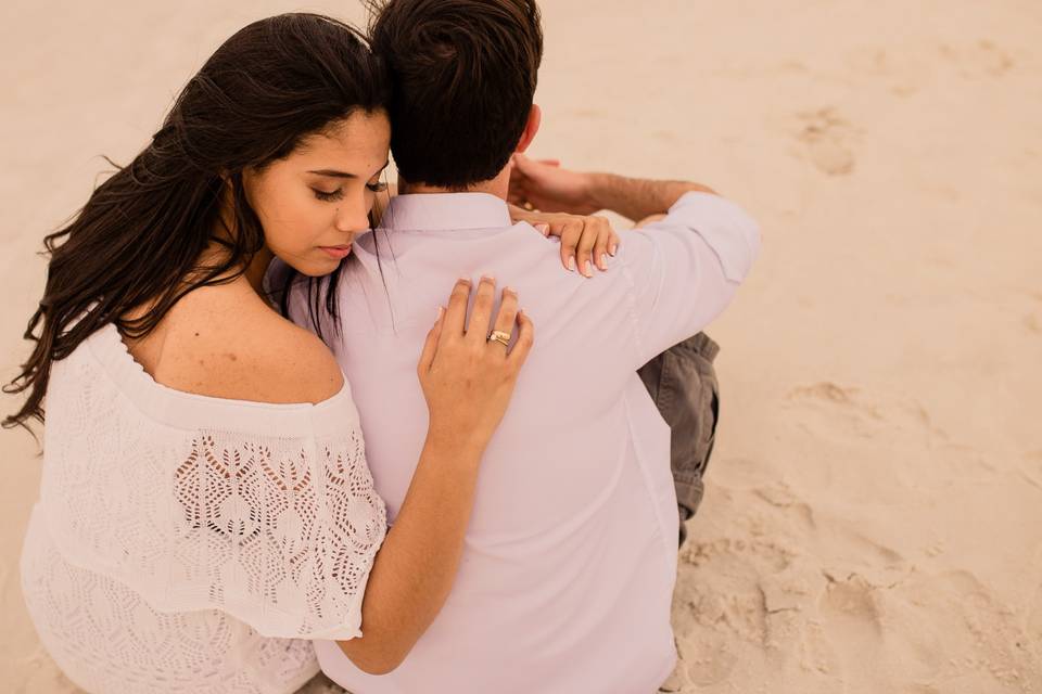 Ensaio pré casamento na praia