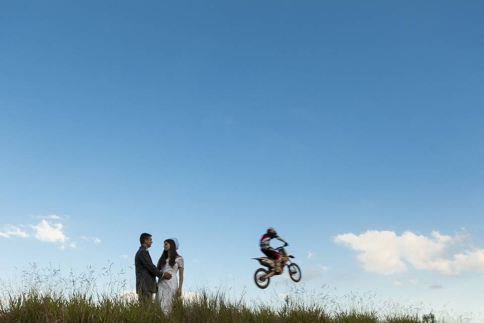 Ensaio pós casamento no campo