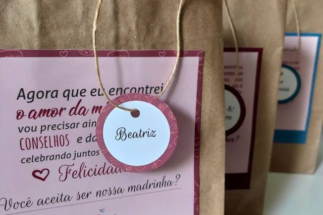 Convite e tags - padrinhos