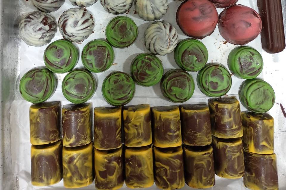 Bombons finos diversos sabores