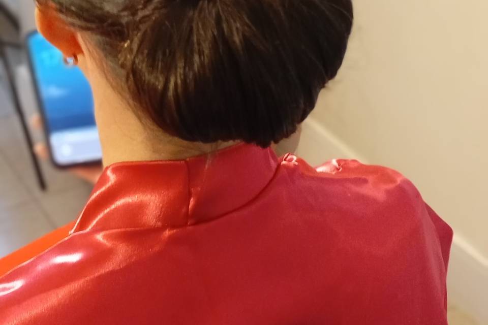 Coque baixo madrinha