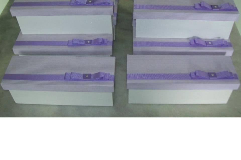 Caixas MDF tampa lilas