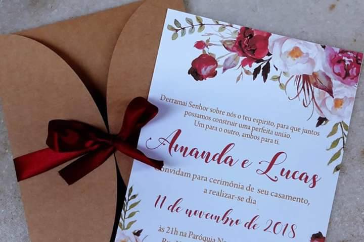 Convite de casamento