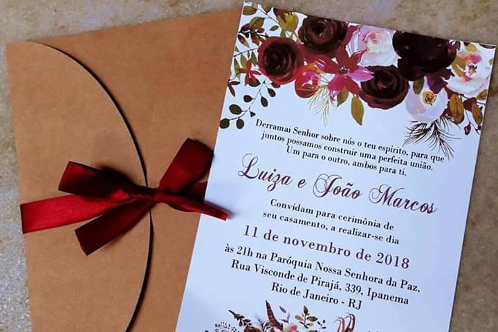 Convite de casamento