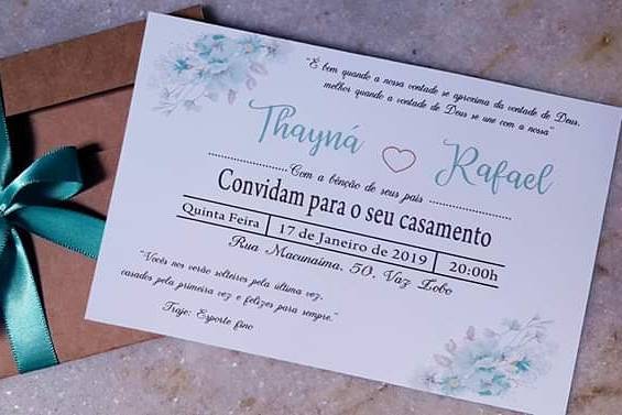 Convite de casamento