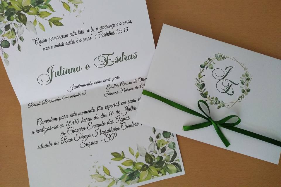 Convite de casamento