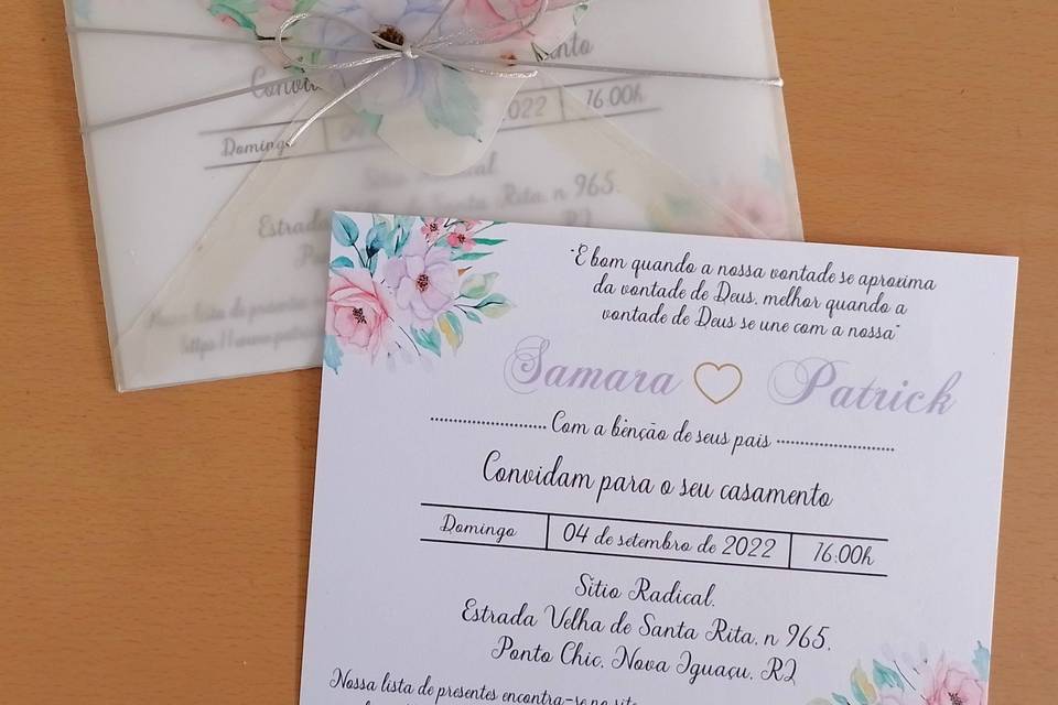 Convite de casamento