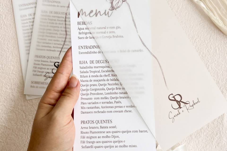 Menu casamento vegetal