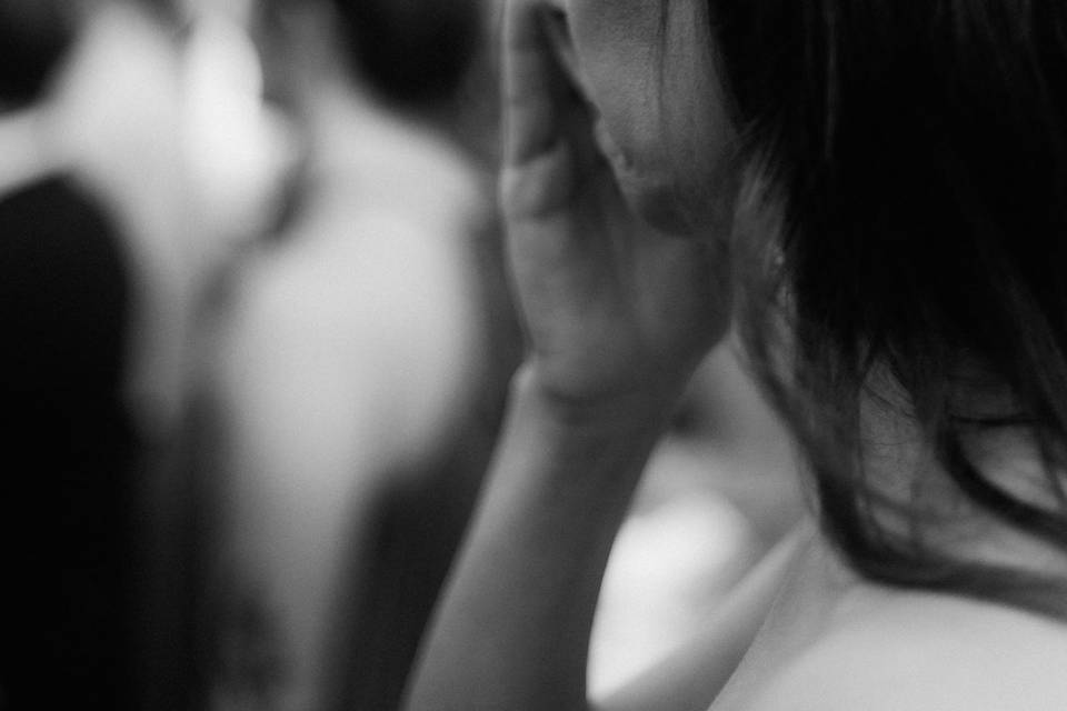 Madrinha emocionada
