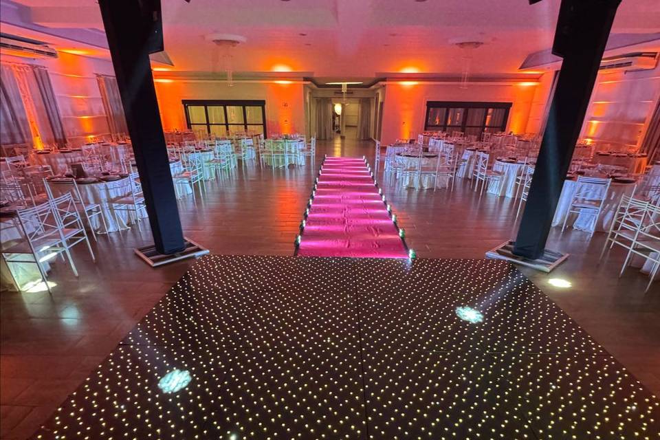 Pista de Led e passarela