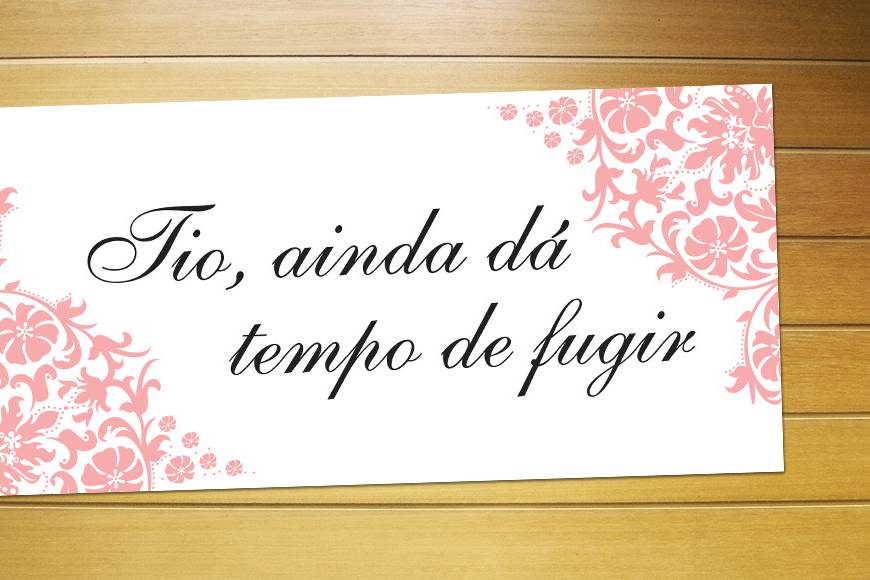 Placa: ainda dá tempo de fugir