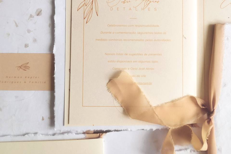 Convite de casamento Livro