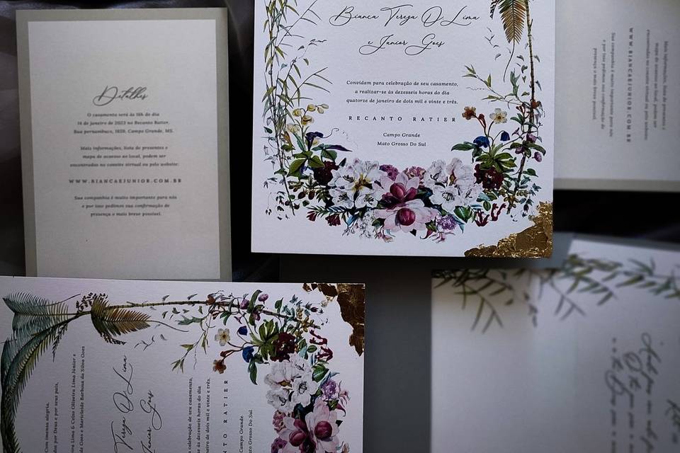 Convite de casamento Clássico