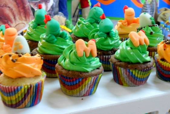 Mini cupcake temático- dinossauro