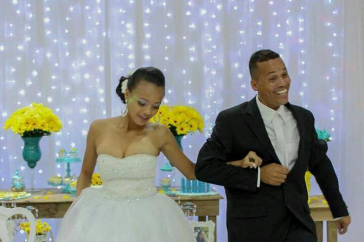 Dança animada com o pai